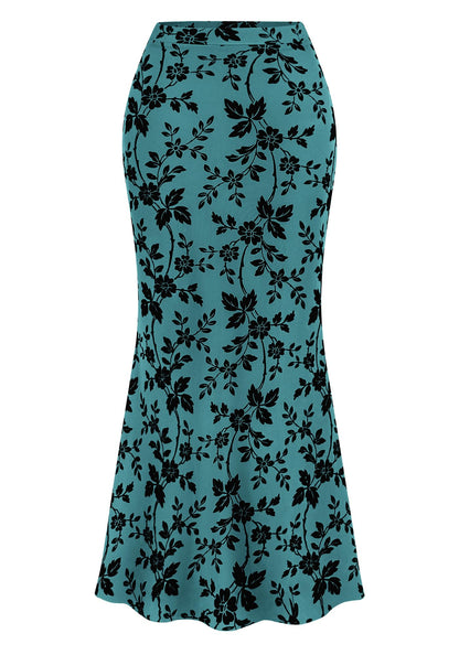BTFBM Womens Floral Mesh Maxi Skirts