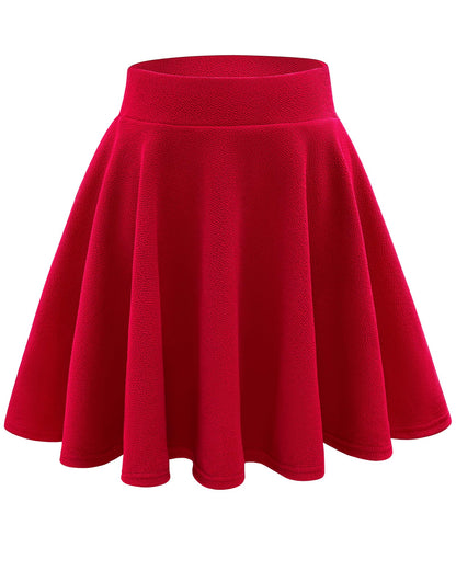 Stelle Women's Casual Skater Skirt Flared Pleated Mini Skort with Shorts
