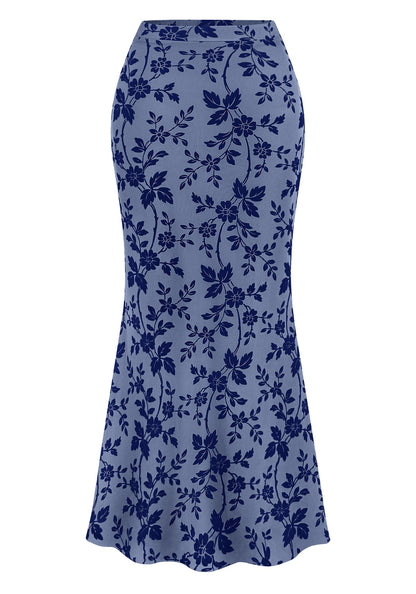BTFBM Womens Floral Mesh Maxi Skirts