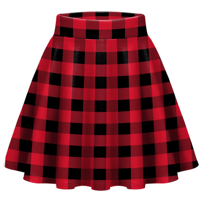Zeagoo Women's Skirt Basic Mini Skater Skirt 2026 Summer Skirts Stretchable High Waist A-Line Party Club Skirts