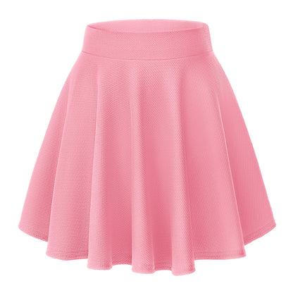 Urban CoCo Women's Basic Versatile Stretchy Flared Casual Mini Skater Skirt