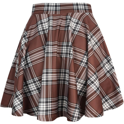 THHGPO Women's Casual Basic Skirts A-Line Skirt with Shorts