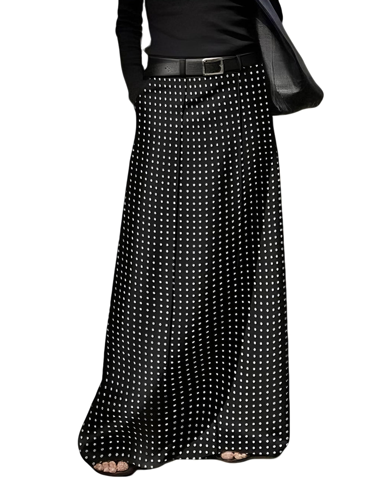 Women's Long Maxi Skirt Elegant High Waist H Line Long Straight Maxi Skirts for Women Casual Floor Pencil Skirt with Pockets
