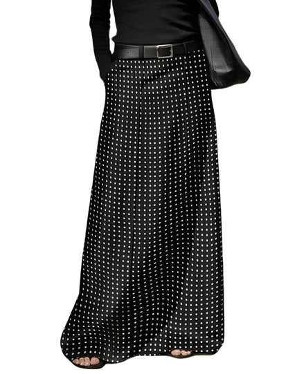 Women's Long Maxi Skirt Elegant High Waist H Line Long Straight Maxi Skirts for Women Casual Floor Pencil Skirt with Pockets
