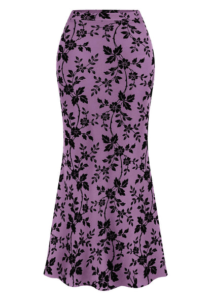 BTFBM Womens Floral Mesh Maxi Skirts