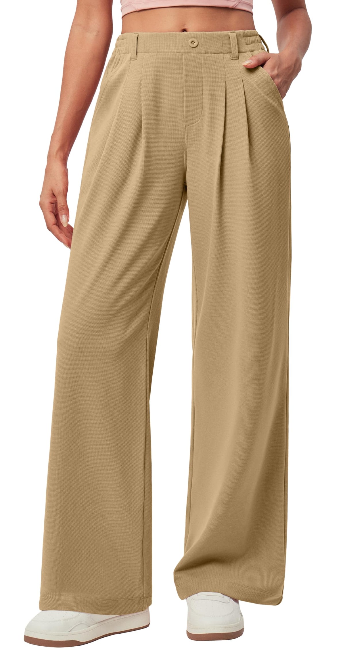 Wide Leg Dress Pants for Women Pull on Work Pants Business Casual Outfits