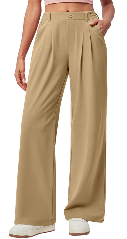 Wide Leg Dress Pants for Women Pull on Work Pants Business Casual Outfits