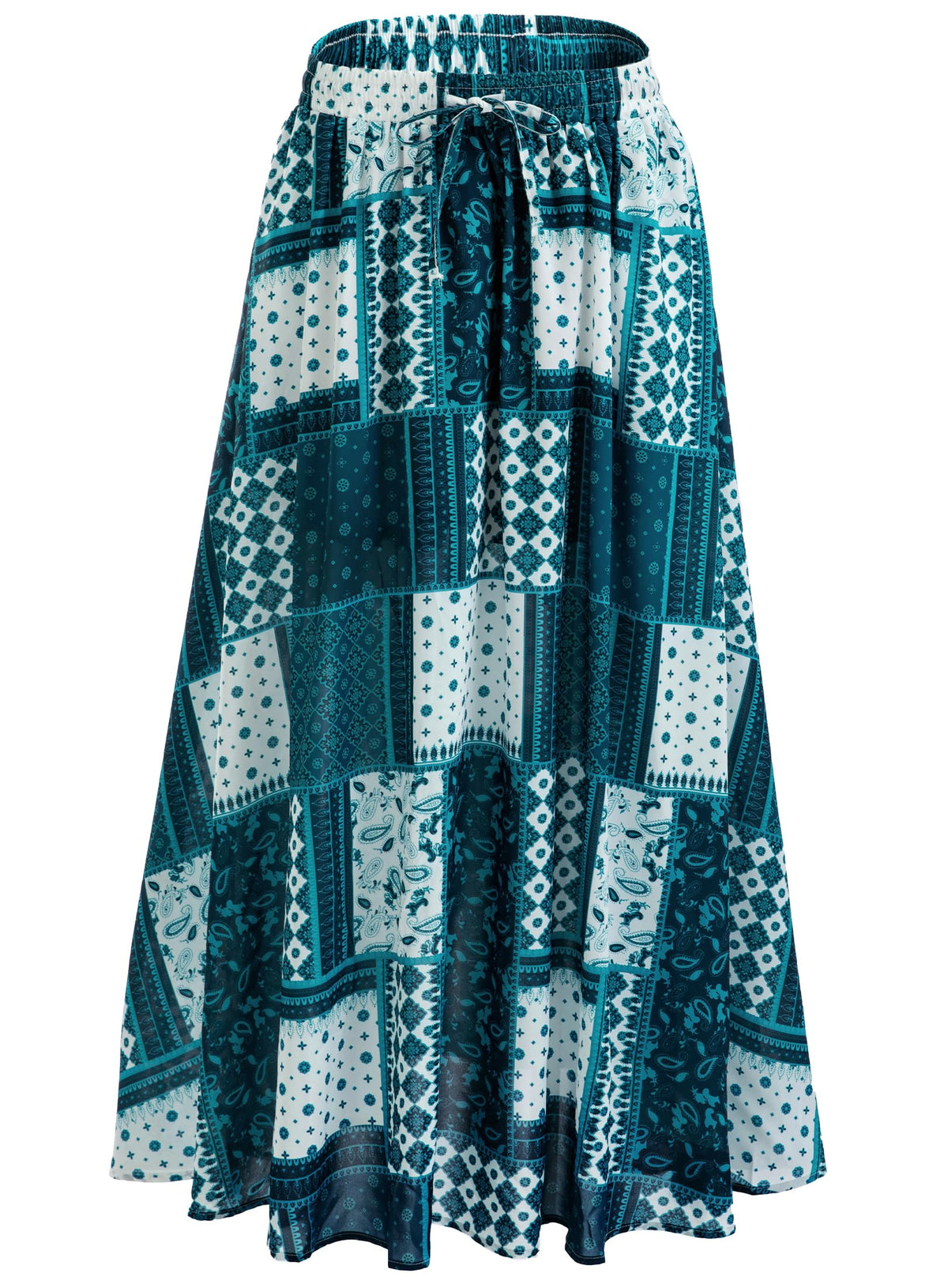Maxi Skirt for Women Floral Boho A-line Long Summer Skirts