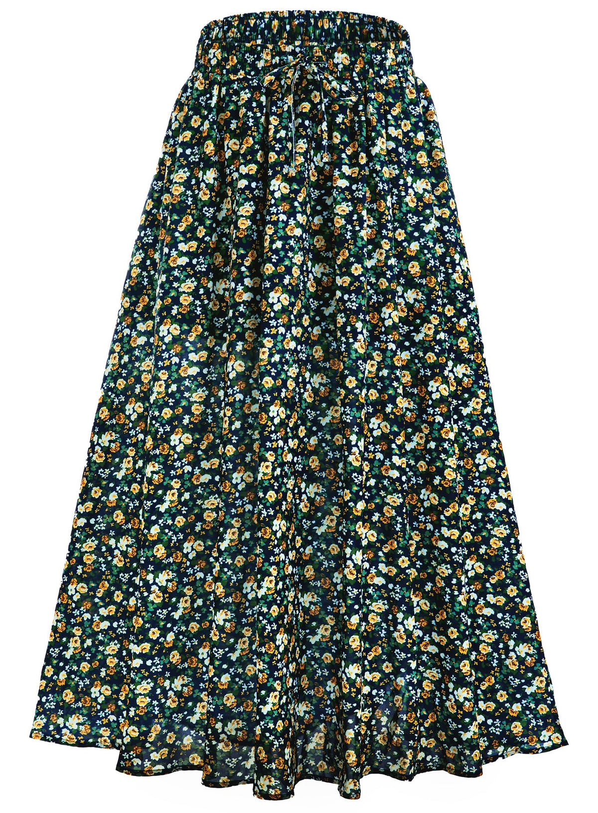 Maxi Skirt for Women Floral Boho A-line Long Summer Skirts