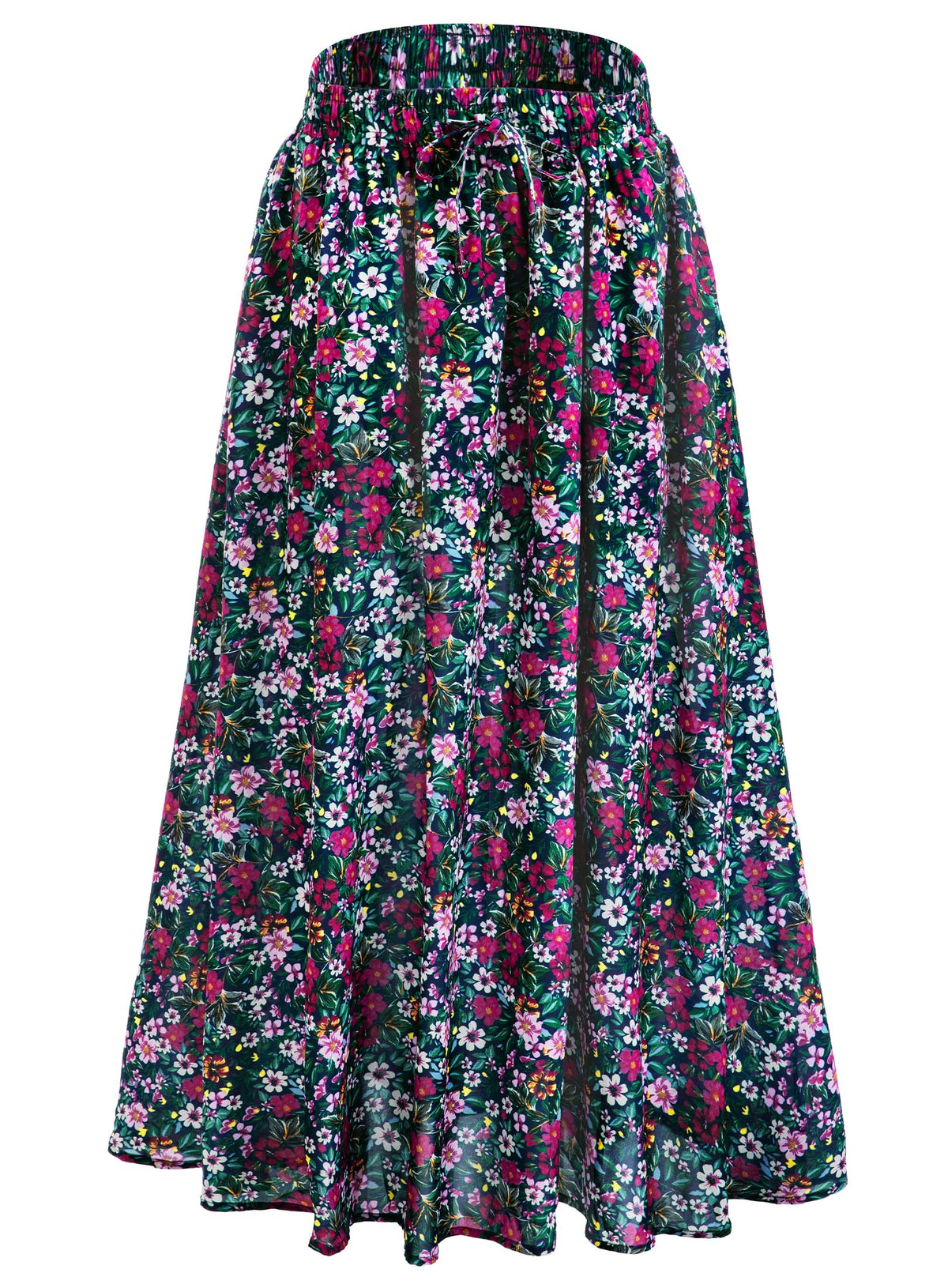 Maxi Skirt for Women Floral Boho A-line Long Summer Skirts
