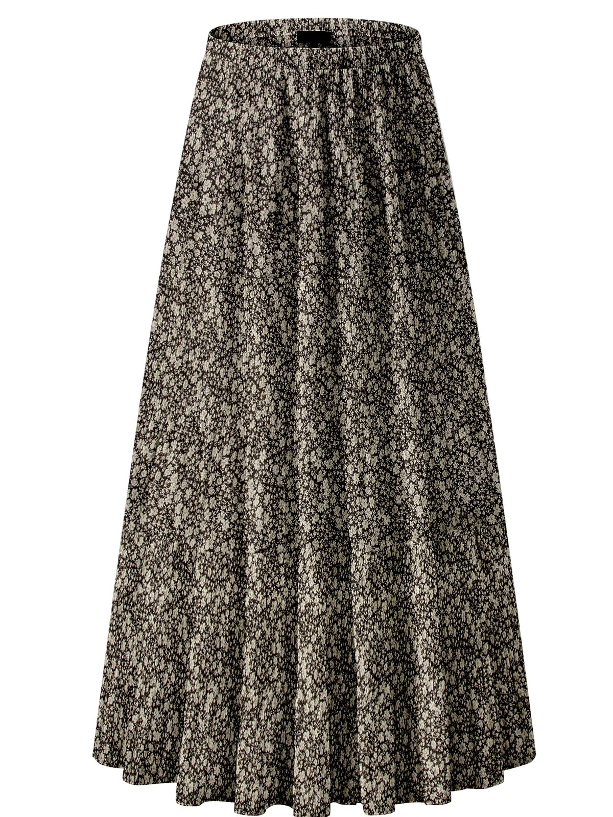NASHALYLY Women's Chiffon Elastic High Waist Pleated A-Line Maxi Skirts