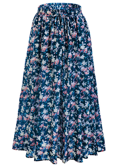 Maxi Skirt for Women Floral Boho A-line Long Summer Skirts