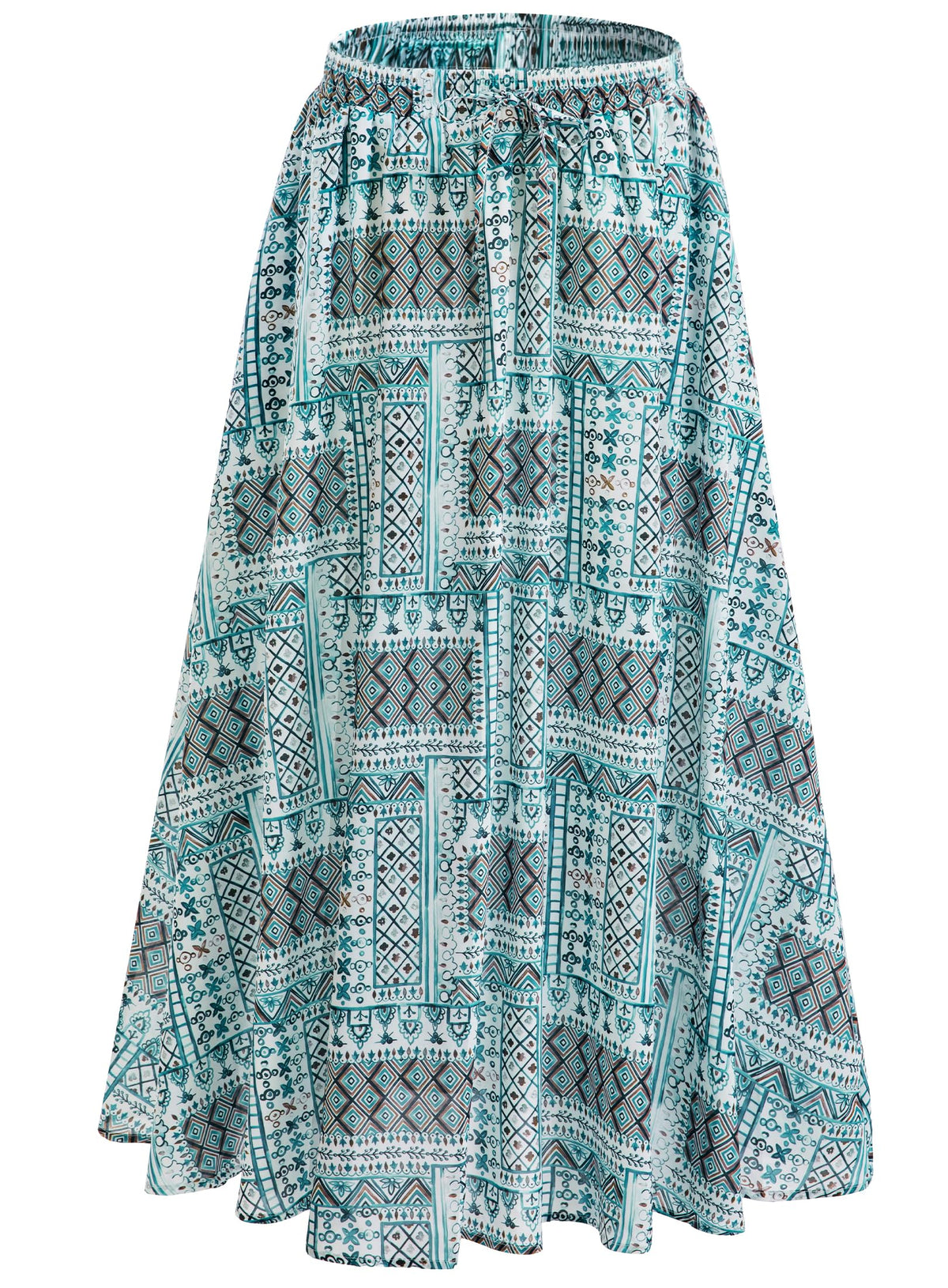 Maxi Skirt for Women Floral Boho A-line Long Summer Skirts
