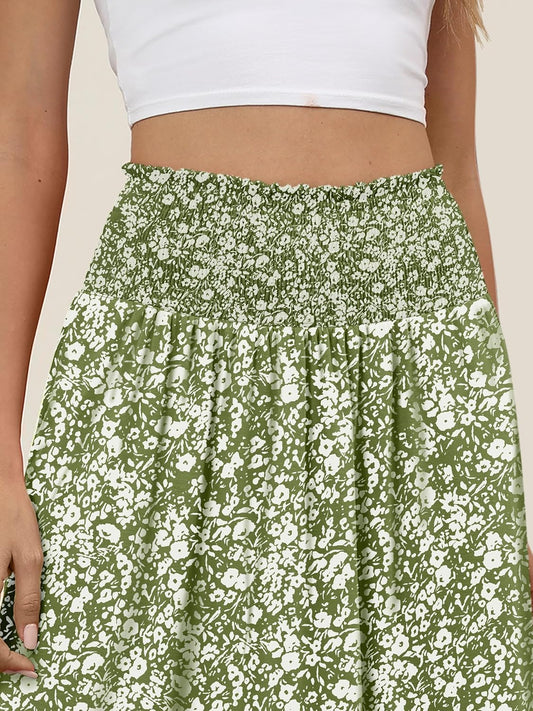 ANRABESS Women High Waist Floral Flowy Summer Boho Maxi Skirts with Pockets