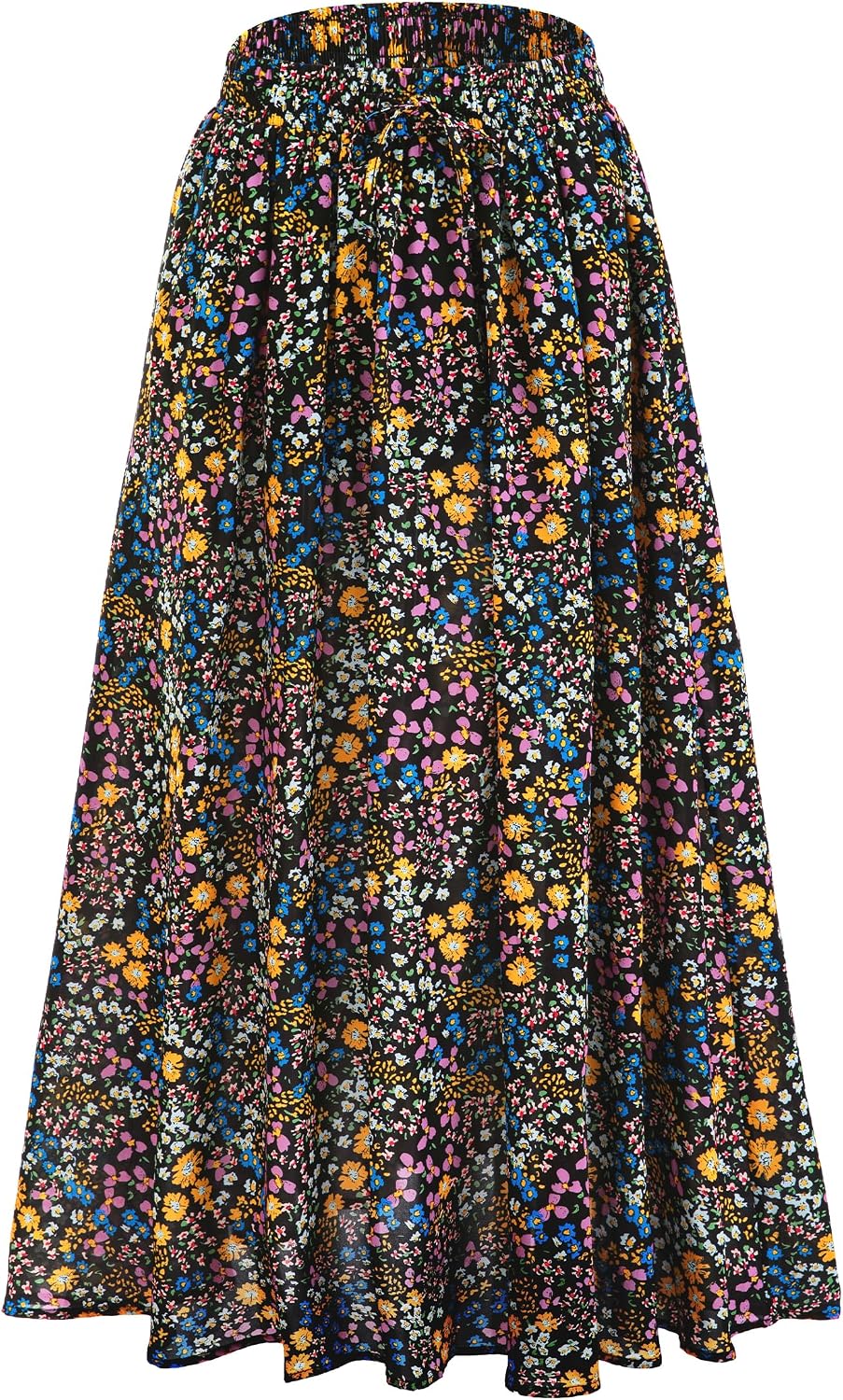 Maxi Skirt for Women Floral Boho A-line Long Summer Skirts