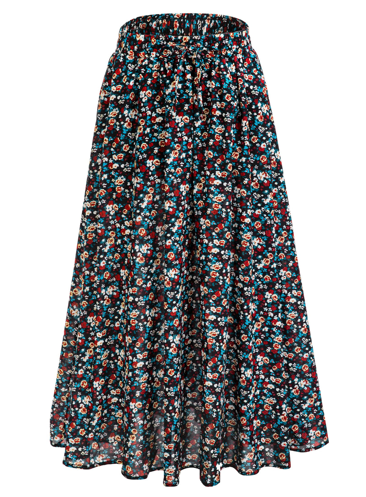 Maxi Skirt for Women Floral Boho A-line Long Summer Skirts