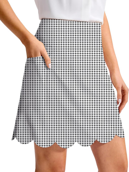 Viodia 18" Skorts for Woman with Scalloped Hem