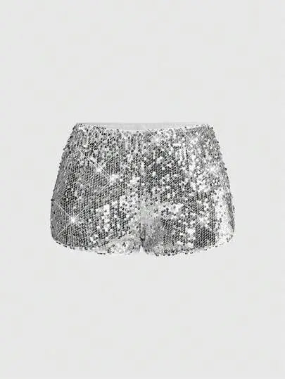 LUNA Grunge Punk Women's Sexy Super Short Glitter Sequin Mini Skirt, Suitable For Summer Beach, Graduation, Easter, Concert, Nashville Vacation, Prom, Street Punk Style