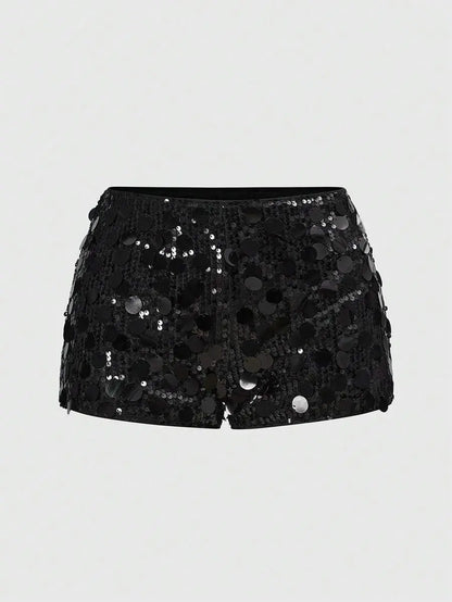LUNA Grunge Punk Women's Sexy Super Short Glitter Sequin Mini Skirt, Suitable For Summer Beach, Graduation, Easter, Concert, Nashville Vacation, Prom, Street Punk Style