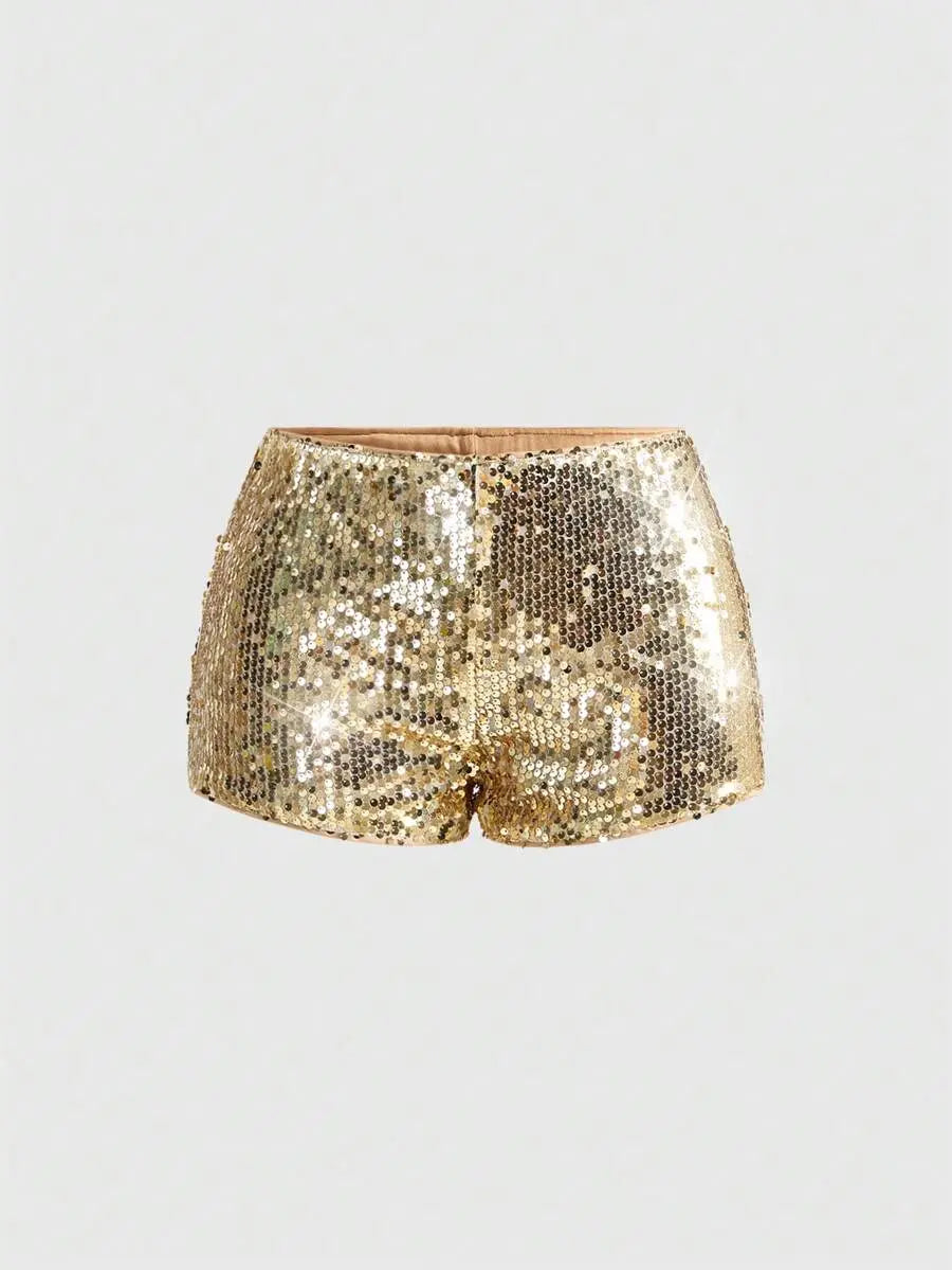 LUNA Grunge Punk Women's Sexy Super Short Glitter Sequin Mini Skirt, Suitable For Summer Beach, Graduation, Easter, Concert, Nashville Vacation, Prom, Street Punk Style
