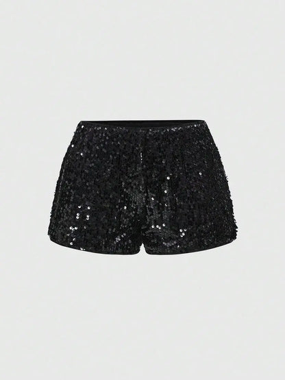 LUNA Grunge Punk Women's Sexy Super Short Glitter Sequin Mini Skirt, Suitable For Summer Beach, Graduation, Easter, Concert, Nashville Vacation, Prom, Street Punk Style