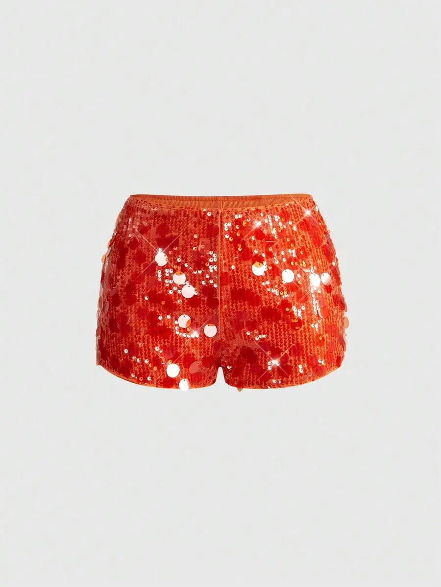 LUNA Grunge Punk Women's Sexy Super Short Glitter Sequin Mini Skirt, Suitable For Summer Beach, Graduation, Easter, Concert, Nashville Vacation, Prom, Street Punk Style